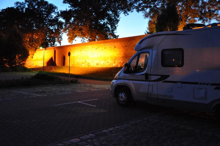 Stellplatz an der Stadtmauer in Angermünde