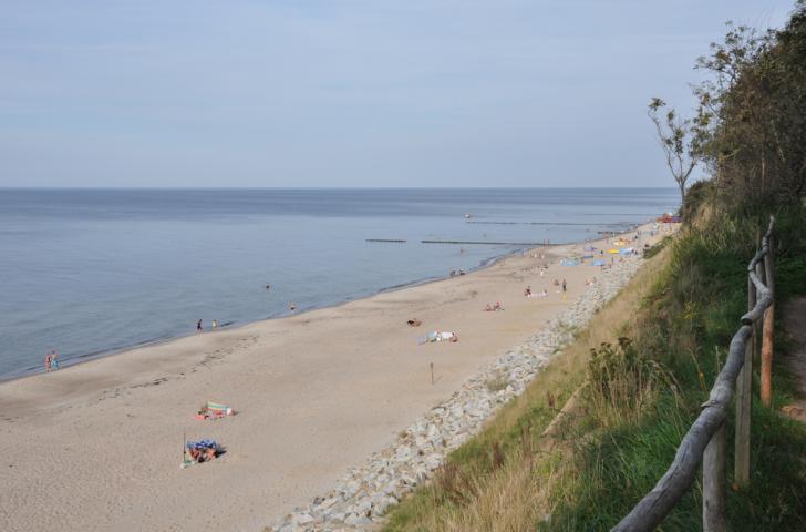 Der Strandblick 30 m vom Campingpatz entfernt